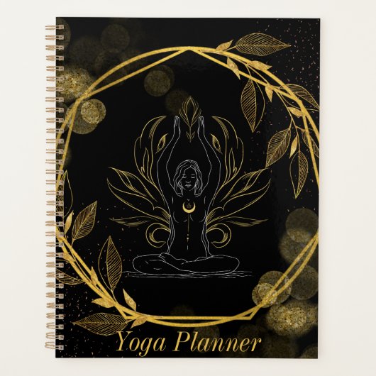 Black&Gold Yoga Planner (Voorkant)