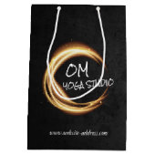 Black & Gold YOGA Studio Massage Therapy ZEN Sign Medium Cadeauzakje (Achterkant)