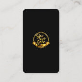 Black Gold YouTube Abonneer QR Code Visitekaartje (Achterkant)