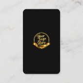 Black Gold YouTube Subscribe QR Code Visitekaartje (Achterkant)