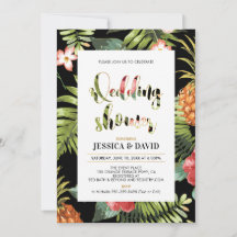Black & Gold | Zomer Huwelijksfeest Uitnodiging
