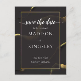 Black & Golden 💡 Abstracte inktolie Briefkaart