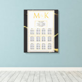 Black & Golden 💡 Abstracte inktolie Canvas Afdruk (Insitu (Houten vloer))