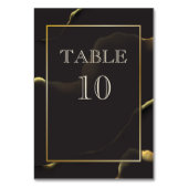 Black & Golden 💡 Abstracte inktolie Kaart (Achterkant)