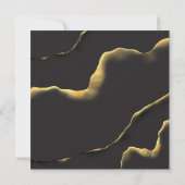 Black & Golden 💡 Abstracte inktolie Kaart (Achterkant)
