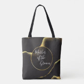 Black & Golden 💡 Abstracte inktolie Tote Bag (Achterkant)