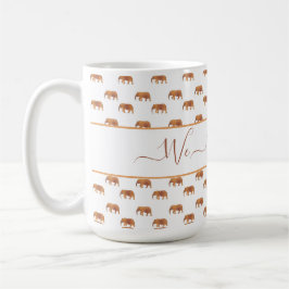 Black Golden Elephants voor papa Ringer 15oz Koffiemok