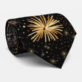 Black Golden Fireworks Celebration Stropdas (Opgerold)