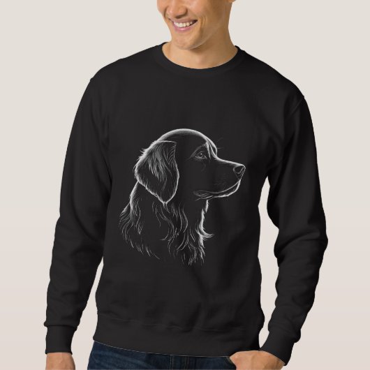 Black Golden Retriever Dog Portrait Sweatshirt (Voorkant)