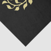 Black & Golden Swirly Floral Ornament Nice Simple Tissuepapier (Detail)