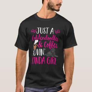 Black Goldendole Coffee Dood Doodle mama T-shirt