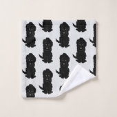Black Goldendole Dog Design Bad Handdoek (Wasdoekje)