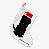 Black Goldendole Dog Design Kleine Kerstsok (Voorkant (Hangend))