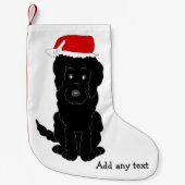 Black Goldendole Dog Design Kleine Kerstsok (Voorkant)