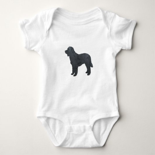Black Goldendole/Labradoodle Artwork Romper (Voorkant)