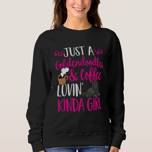 Black Goldendoodle Coffee Dood Doodle Mom Trui (Voorkant)