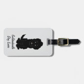 Black Goldendoodle Design Any Colour Background Bagagelabel (Voorkant horizontaal)