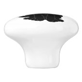 Black Goldendoodle Dog Design Keramische Knop (Zijkant)