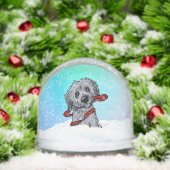 Black Goldendoodle DoodleMoji  Sneeuwbol (Kerstmis)