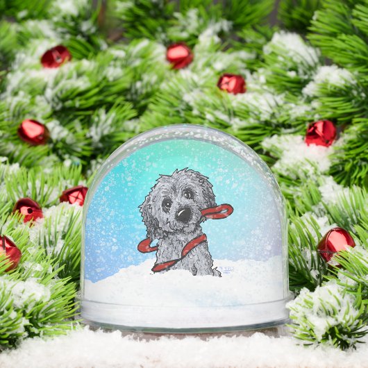 Black Goldendoodle DoodleMoji  Sneeuwbol (Kerstmis)