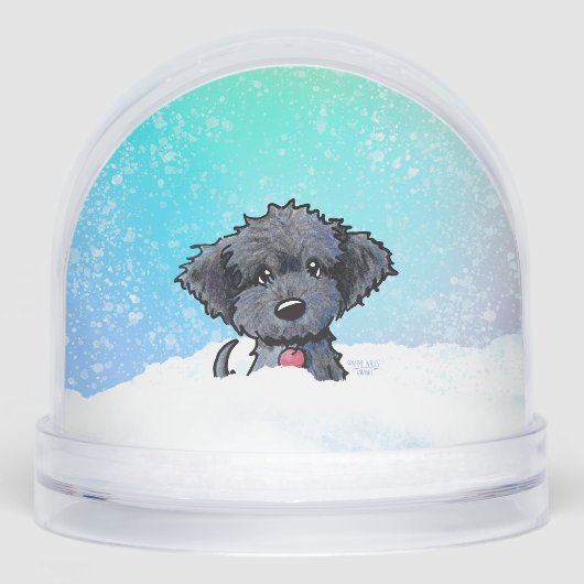 Black Goldendoodle Puppy  Sneeuwbol (Voorkant)