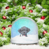 Black Goldendoodle Puppy  Sneeuwbol (Kerstmis)