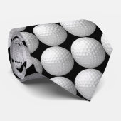Black Golf Ball Stropdas (Opgerold)