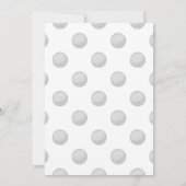 Black Golf Theme Birthday Party nodigt uit (Achterkant)