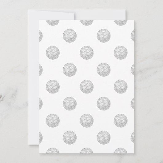 Black Golf Theme Birthday Party nodigt uit (Achterkant)