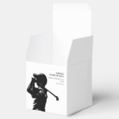 Black golfer Golfing Trip Bachelor Party minimaal Bedankdoosjes (Geopend)