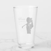 Black golfer Golfing Trip Bachelor Party minimaal Glas (Achterkant)