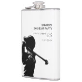 Black golfer Golfing Trip Bachelor Party minimaal Heupfles (Links)