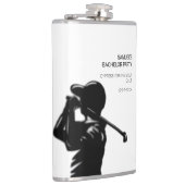 Black golfer Golfing Trip Bachelor Party minimaal Heupfles (Rechts)