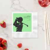 Black golfer Golfing Trip Bachelor Party minimaal Servet (Insitu)