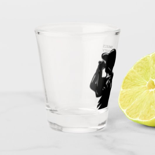 Black golfer Golfing Trip Bachelor Party minimaal Shot Glas (Links)