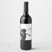 Black golfer Golfing Trip Bachelor Party minimaal Wijn Etiket (Voorkant)