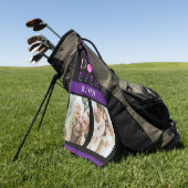 Black Golfer Vader Beste vader ooit Foto Collage Golfhanddoek (Groen)
