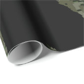 Black Gone Squatchin Woodland Digital Camouflage Cadeaupapier (Rol Hoek)