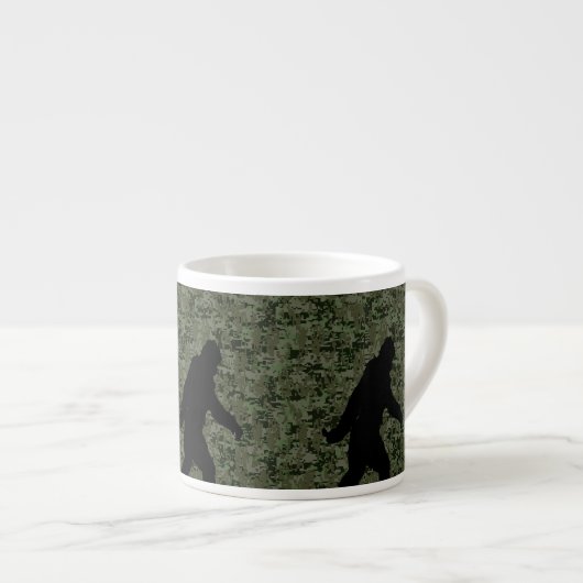 Black Gone Squatchin Woodland Digital Camouflage Espresso Kop (Voorkant rechts)