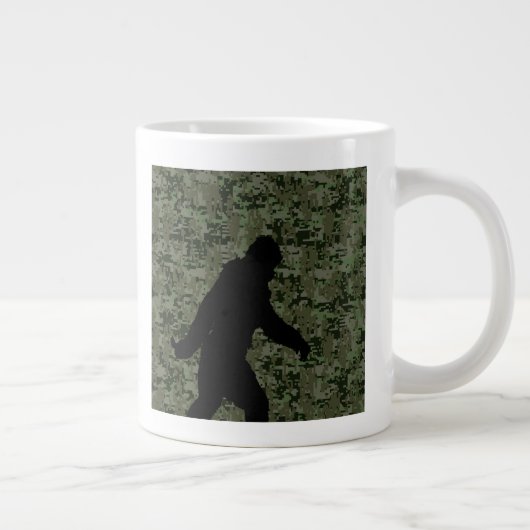 Black Gone Squatchin Woodland Digital Camouflage Grote Koffiekop (Rechts)
