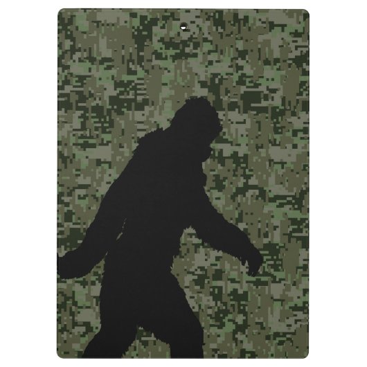 Black Gone Squatchin Woodland Digital Camouflage Klembord (Achterkant)
