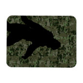 Black Gone Squatchin Woodland Digital Camouflage Magneet (Horizontaal)