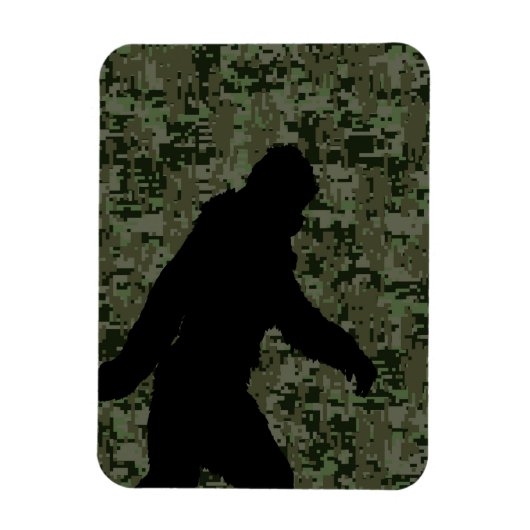 Black Gone Squatchin Woodland Digital Camouflage Magneet (Verticaal)