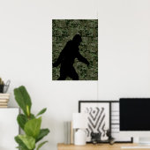 Black Gone Squatchin Woodland Digital Camouflage Poster (Thuiskantoor)
