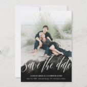 Black Gossamer-bedekking, dubbelzijdig foto opslaa Save The Date (Voorkant)