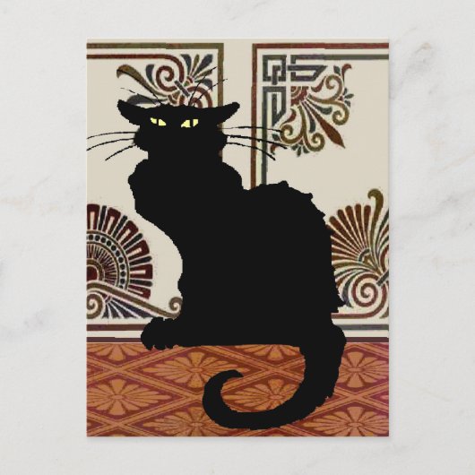 Black gothic Cat Briefkaart (Voorkant)