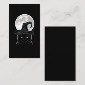 Black gothic Cat Witch Pet Moon Pastel Gothic Visitekaartje (Voorkant / Achterkant)