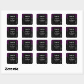 Black gothic damask dank u vierkante sticker (Vel)