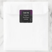Black gothic damask dank u vierkante sticker (Tas)