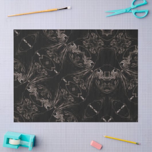 Black Gothic Fantasy Fabric Tissuepapier (Craft)